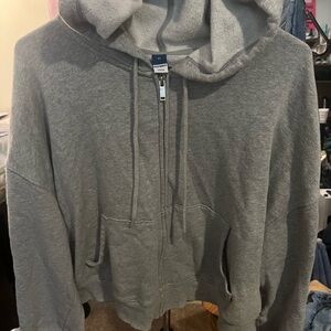 Old Navy Gray Zip-Up Hoodie